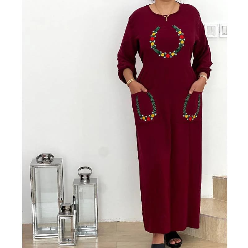 پیراهن ساحلی نخی گلدوزی شده زنانه /کد29253 (تخفیف ویژه عیدقربان) — تصویر ۲