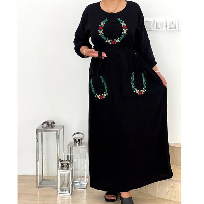 پیراهن ساحلی نخی گلدوزی شده زنانه /کد29253 (تخفیف ویژه عیدقربان)