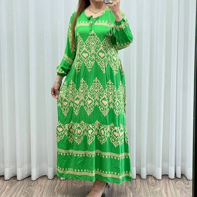یه استایل قواره آزادوراحت باپیراهن ساحلی نخی خارجی زنانه/کد29248 — تصویر ۴