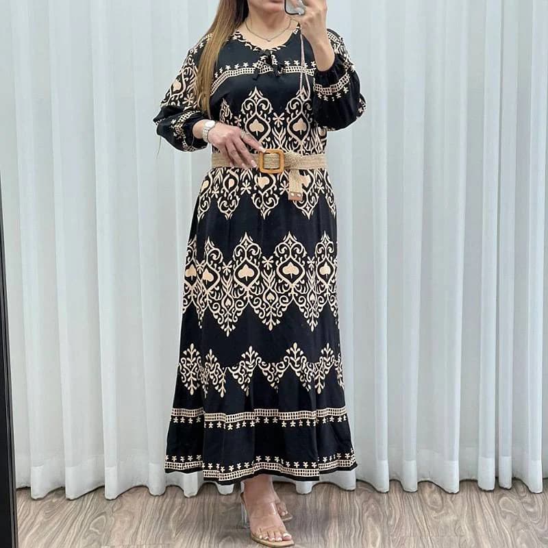 یه استایل قواره آزادوراحت باپیراهن ساحلی نخی خارجی زنانه/کد29248 — تصویر ۲