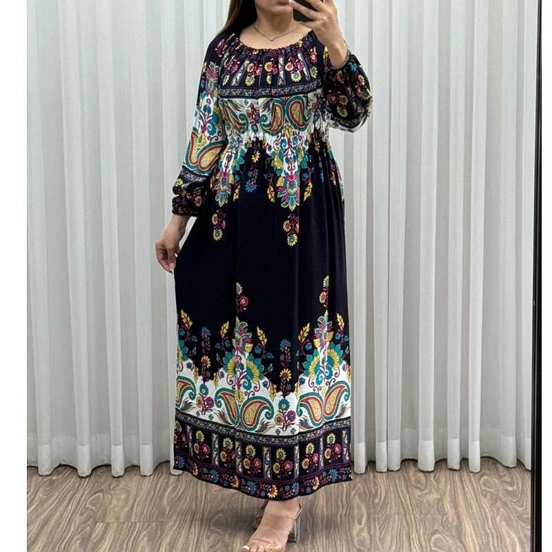 استایل لاکچری باپیراهن ساحلی نخی خارجی زنانه/کد29232 — تصویر ۳