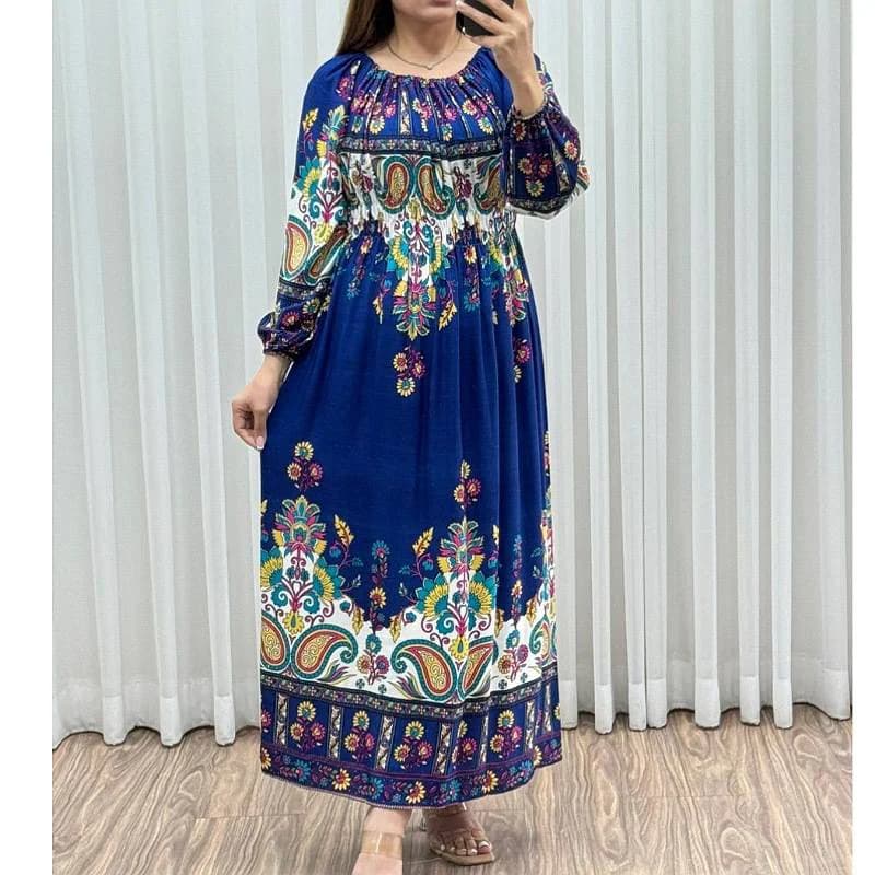 استایل لاکچری باپیراهن ساحلی نخی خارجی زنانه/کد29232 — تصویر ۵