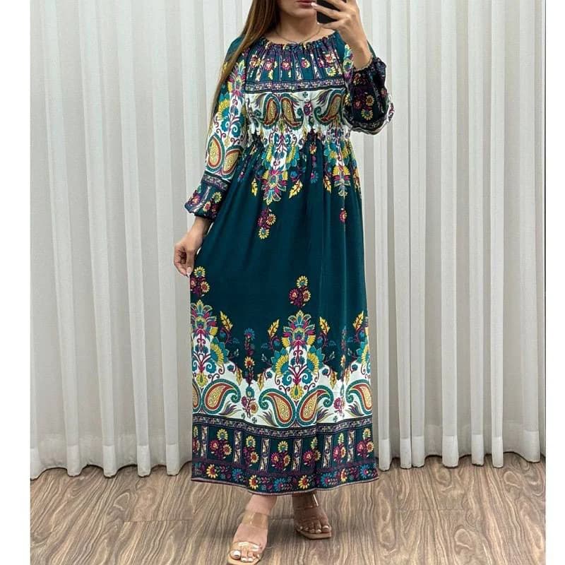 استایل لاکچری باپیراهن ساحلی نخی خارجی زنانه/کد29232 — تصویر ۴