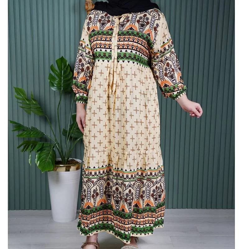 استایل لاکچری باپیراهن ساحلی نخی خارجی زنانه/کد29235 — تصویر ۳
