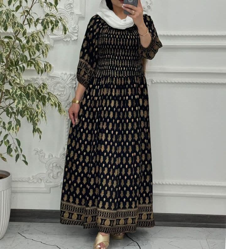 پیراهن ساحلی کریشه طلاکوب وارداتی هندی/کد29209 — تصویر ۲