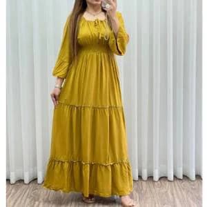 استایل لاکچری باپیراهن ساحلی عروسکی نخی زنانه/کد29083 — تصویر ۳