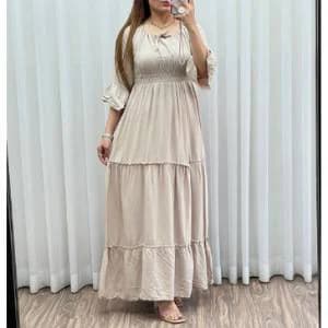 استایل لاکچری باپیراهن ساحلی عروسکی نخی زنانه/کد29083 — تصویر ۶