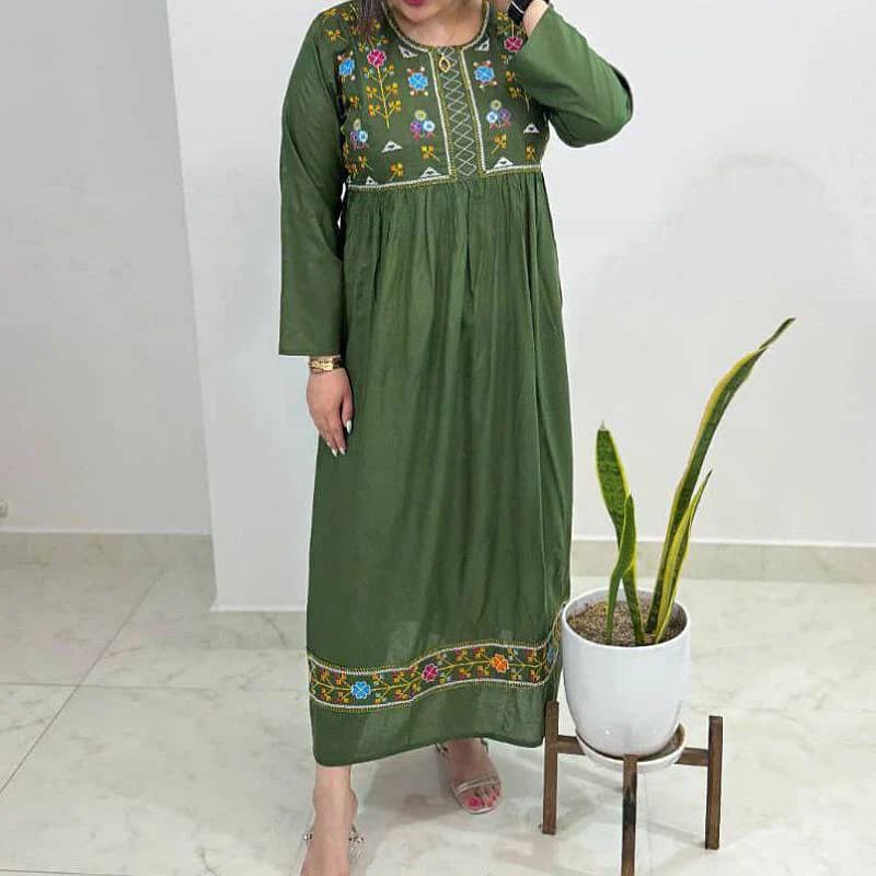 پیراهن ساحلی نخی گلدوزی اورجینال زنانه – هندی/کد29208 تخفیف ویژه — تصویر ۸
