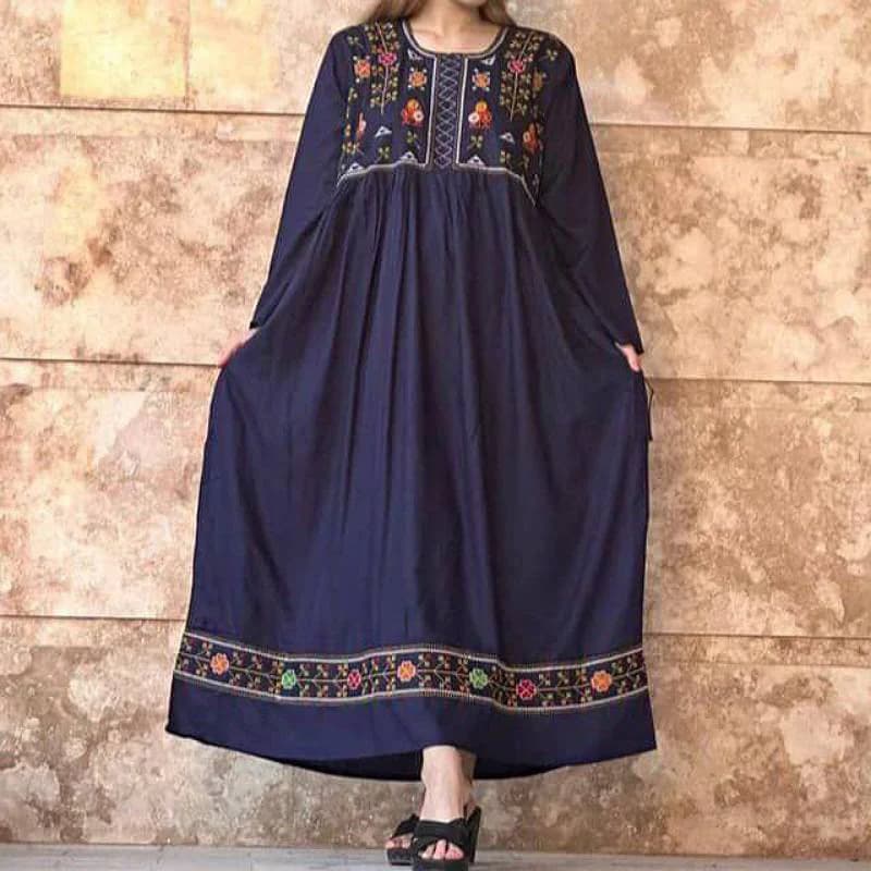 پیراهن ساحلی نخی گلدوزی اورجینال زنانه – هندی/کد29208 تخفیف ویژه — تصویر ۳