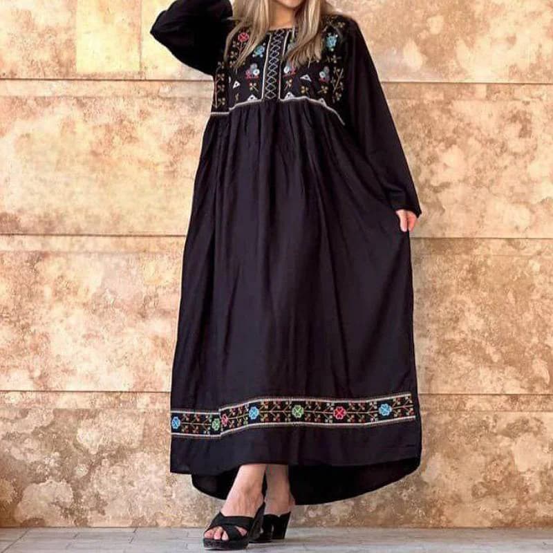 پیراهن ساحلی نخی گلدوزی اورجینال زنانه – هندی/کد29208 تخفیف ویژه