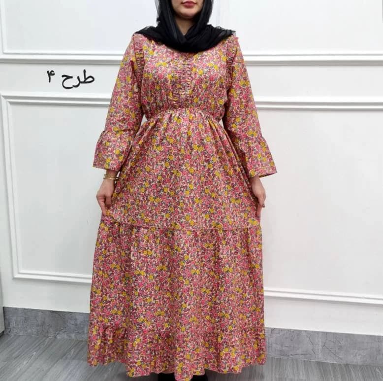 استایل لاکچری باپیراهن ساحلی عروسکی نخی هندی زنانه/کد29194 — تصویر ۵