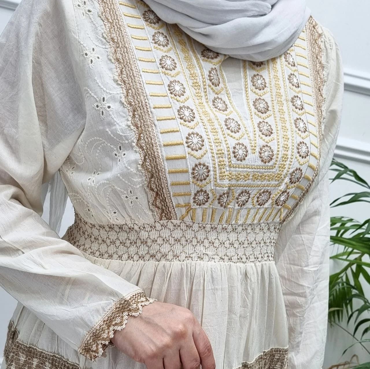 پیراهن ساحلی گلدوزی زنانه اورجینال هندی/کد29397 — تصویر ۲