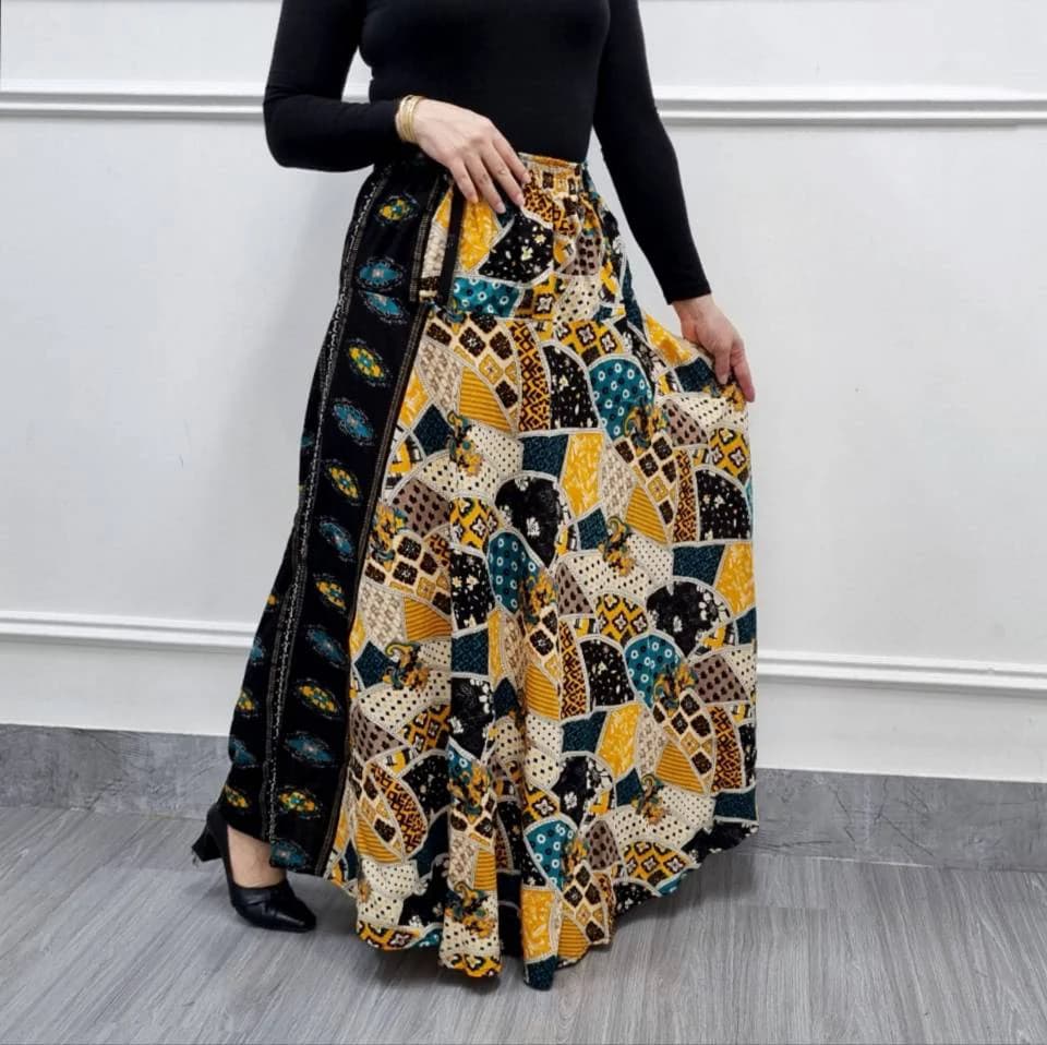 دامن نخی طرح اندونزی زنانه/کد2989 — تصویر ۲