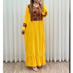 پیراهن ساحلی کفتان نخی زنانه/کد2980 — تصویر ۴