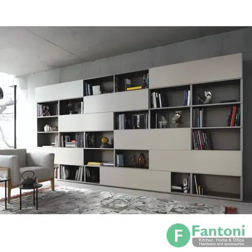 مکانیزم درب ریلی SL خطی کتابخانه جامع روکار دو درب فانتونی K213