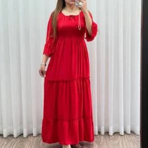 استایل لاکچری باپیراهن ساحلی عروسکی نخی زنانه/کد2983