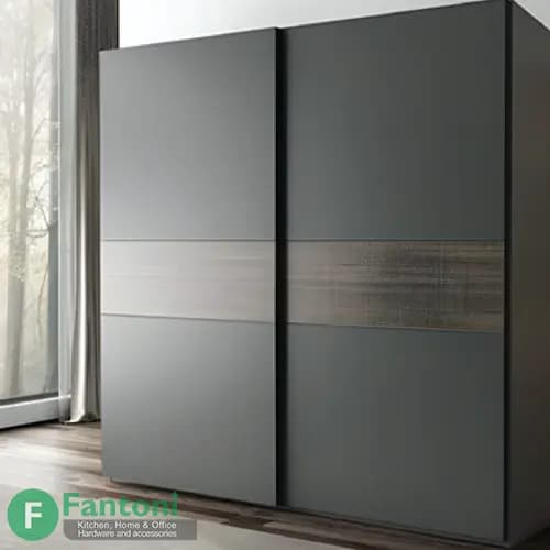 مکانیزم درب ریلی تاپ لاین روکار دو درب فانتونی مدل K025 و K026