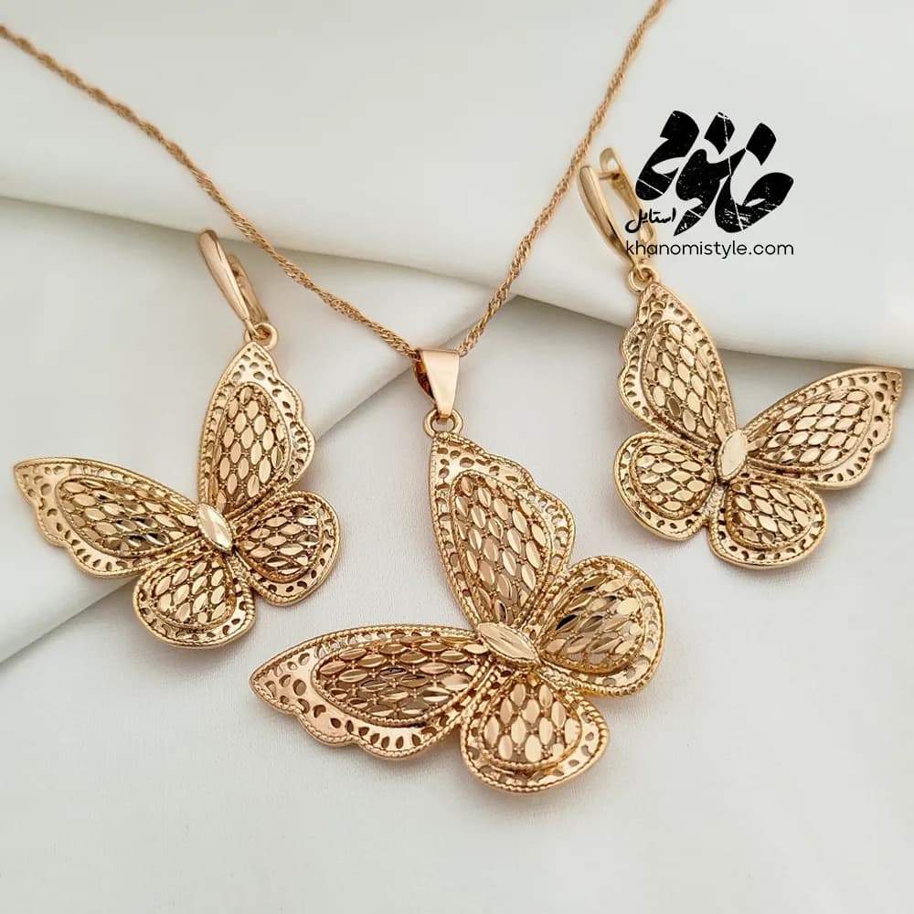 نیم ست ژوپینگ مدل پروانه طرح تراش JS12031