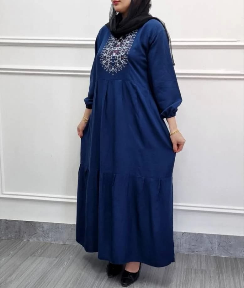 پیراهن ساحلی نخی آیدا چاپی خانومانه _ کد2957 — تصویر ۶