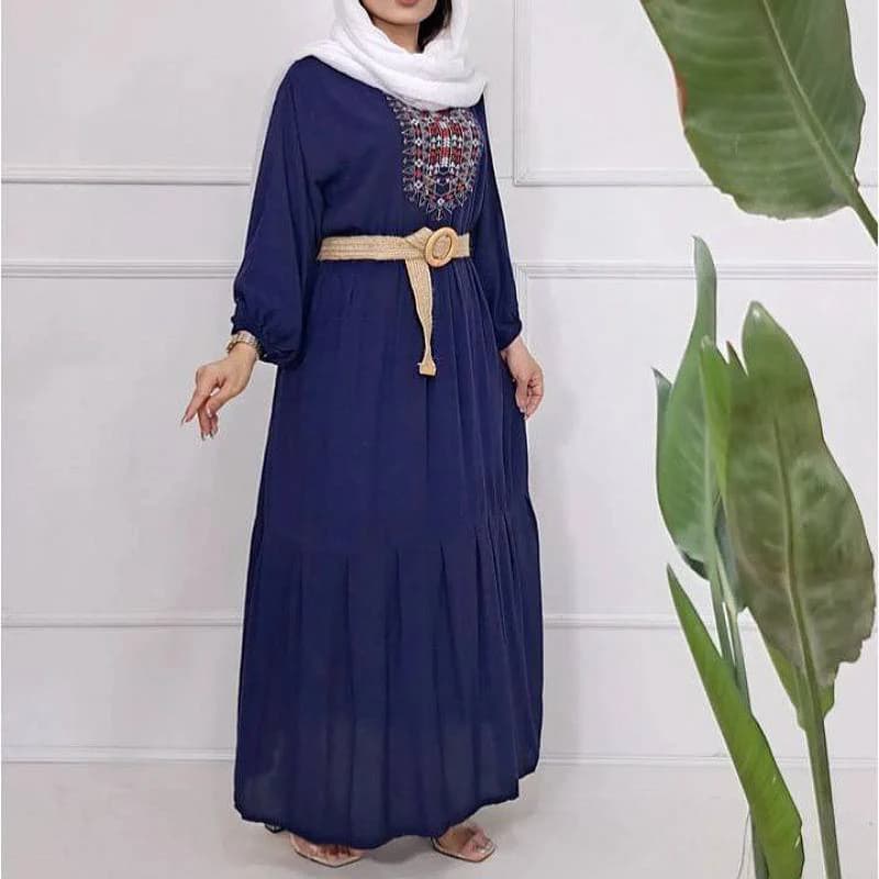 پیراهن ساحلی نخی آیدا چاپی خانومانه _ کد2957