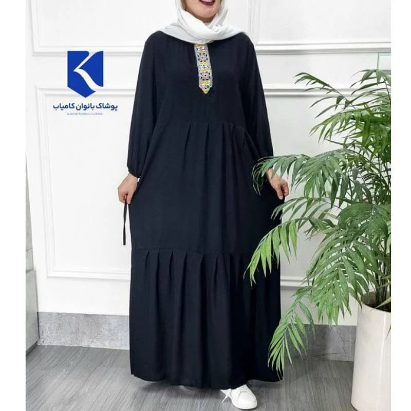ساحلی ماکسی نخی کتیبه دار مدل دریا /کد2949