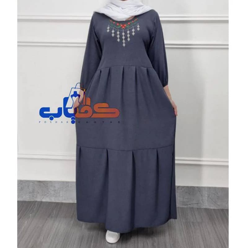 پیراهن ساحلی ابروبادگلدوزی گرم بالا /کد2946 — تصویر ۳
