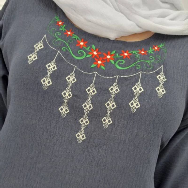 پیراهن ساحلی ابروبادگلدوزی گرم بالا /کد2946 — تصویر ۷