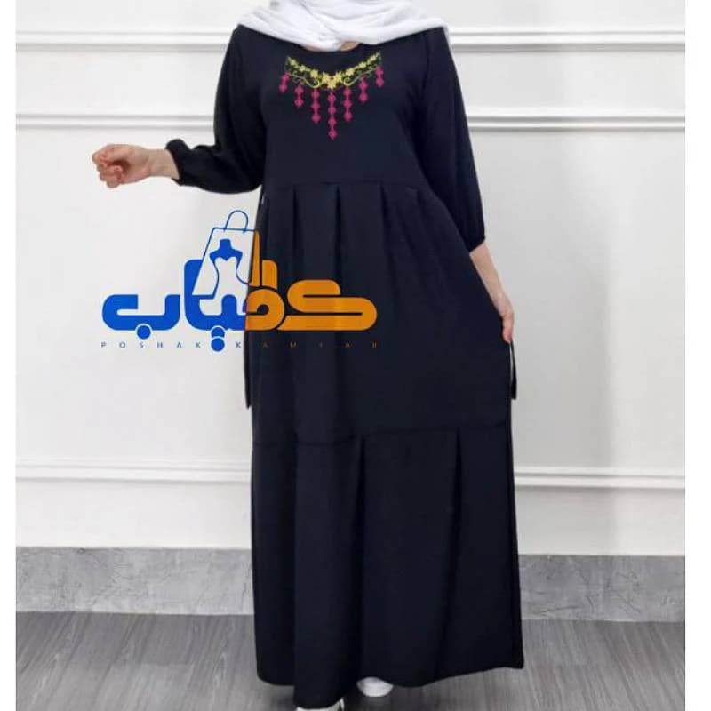پیراهن ساحلی ابروبادگلدوزی گرم بالا /کد2946