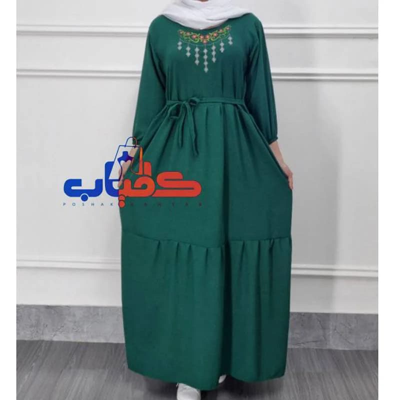 پیراهن ساحلی ابروبادگلدوزی گرم بالا /کد2946 — تصویر ۶