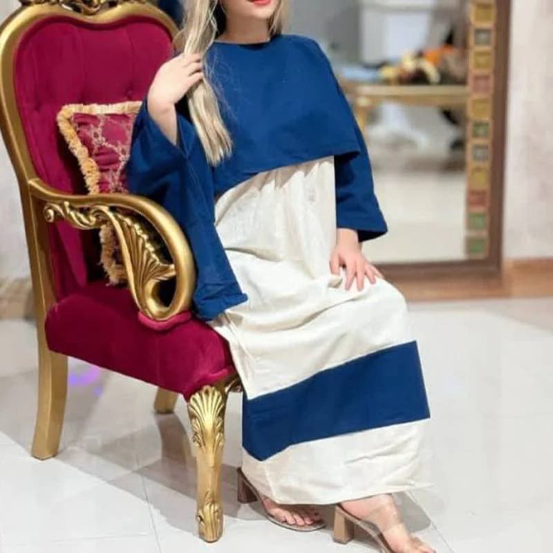 ست ساحلی سارافن شنل دوتیکه لینن نچرال زنانه /کد2961 — تصویر ۵