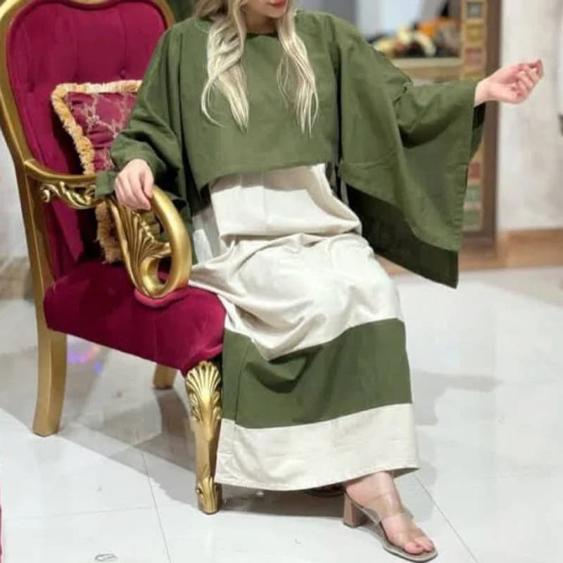 ست ساحلی سارافن شنل دوتیکه لینن نچرال زنانه /کد2961 — تصویر ۷
