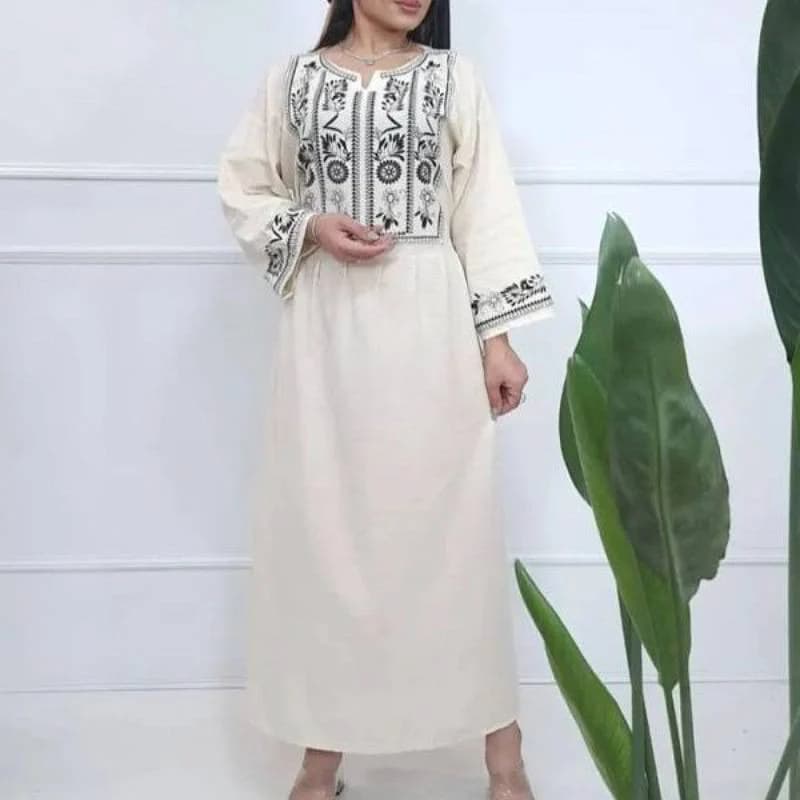 پیراهن ساحلی لینن کفتان چاپی صنم/کد2938 — تصویر ۶