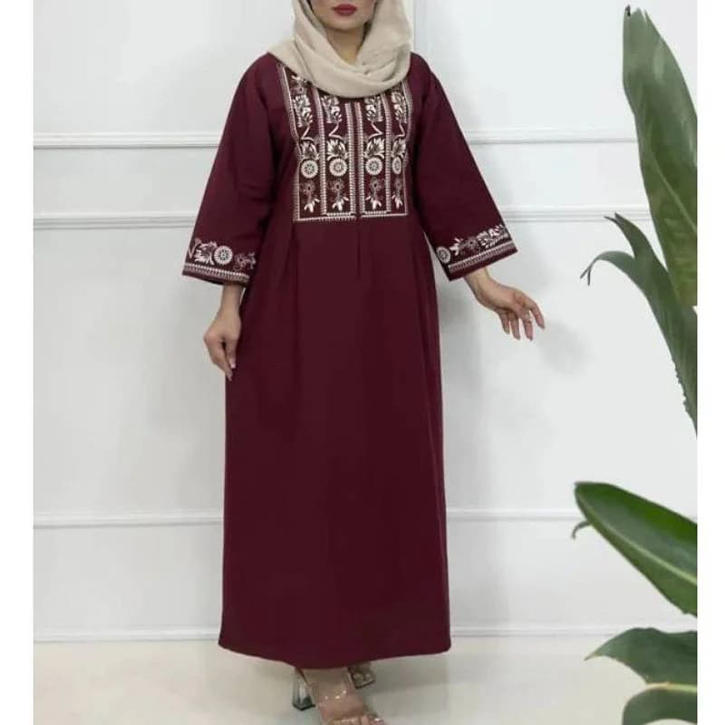 پیراهن ساحلی لینن کفتان چاپی صنم/کد2938