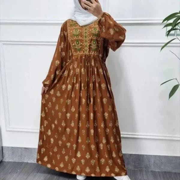 استایل لاکچری ومزونی باپیراهن ساحلی نخی اورجینال گلدوزی وارداتی(اصلی)/کد2932