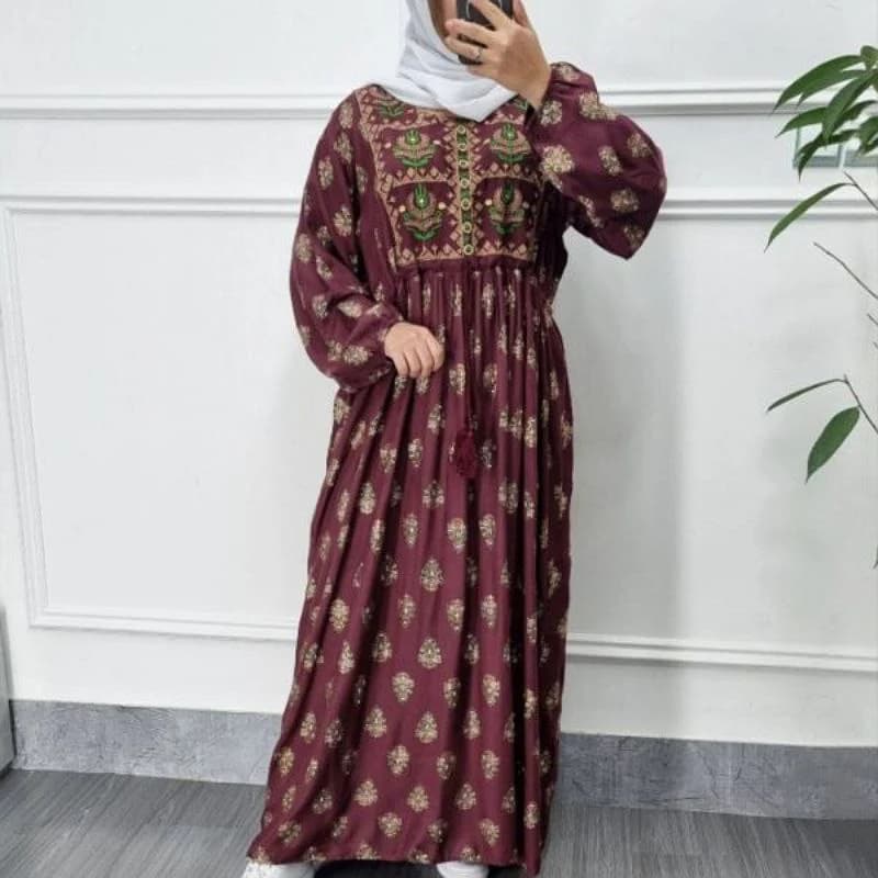 استایل لاکچری ومزونی باپیراهن ساحلی نخی اورجینال گلدوزی وارداتی(اصلی)/کد2932 — تصویر ۵