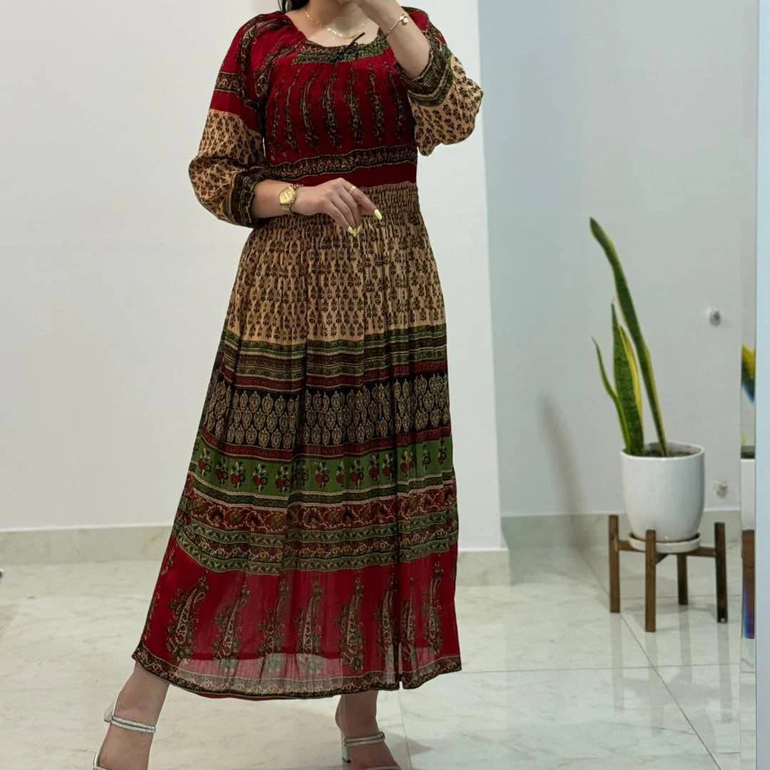 پیراهن ساحلی کریشه وارداتی هندی/کد2918 — تصویر ۶