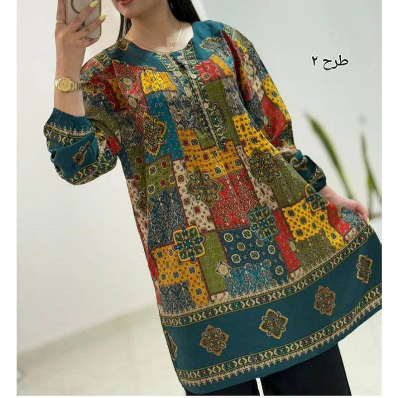 تونیک مانتویی نخی اندونزی وارداتی /کد2902916 — تصویر ۳