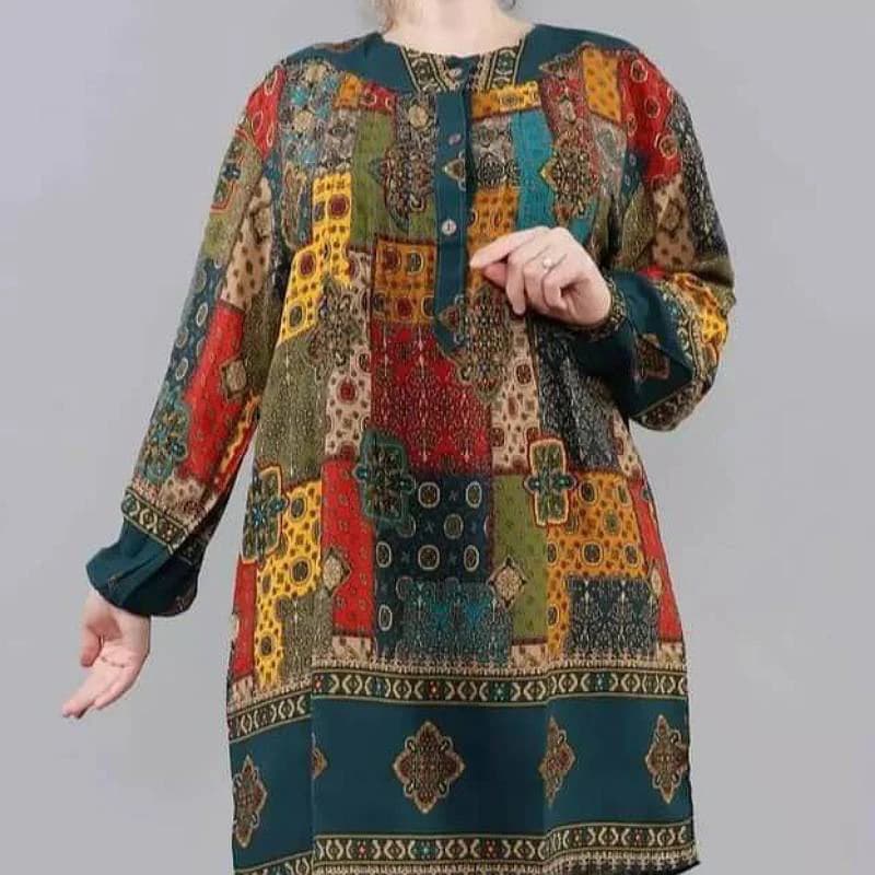 تونیک مانتویی نخی اندونزی وارداتی /کد2902916 — تصویر ۷
