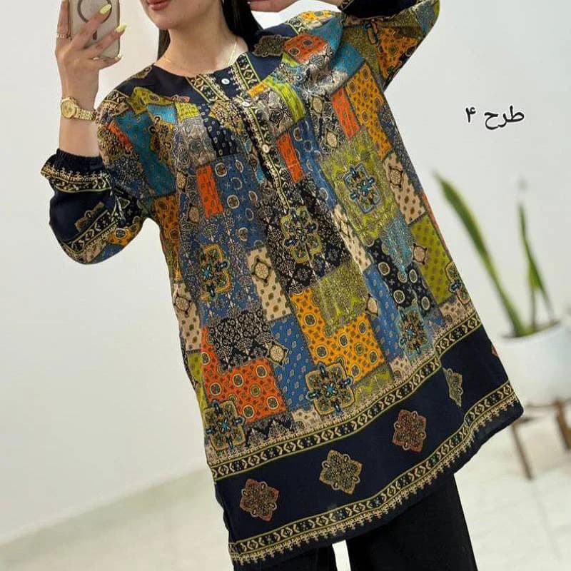 تونیک مانتویی نخی اندونزی وارداتی /کد2902916 — تصویر ۵