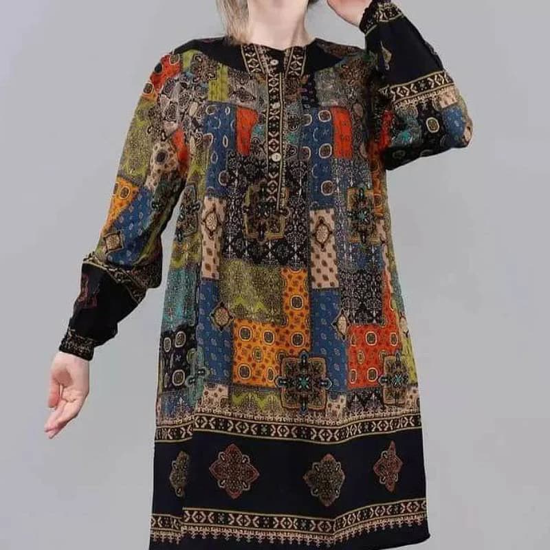 تونیک مانتویی نخی اندونزی وارداتی /کد2902916
