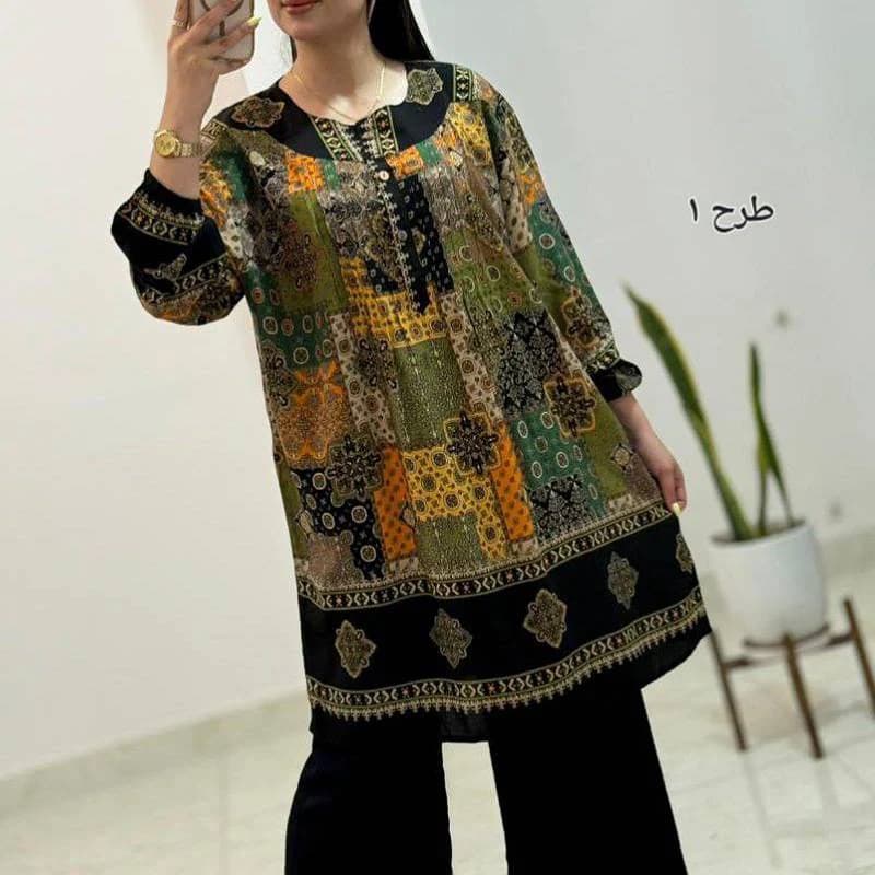 تونیک مانتویی نخی اندونزی وارداتی /کد2902916 — تصویر ۲