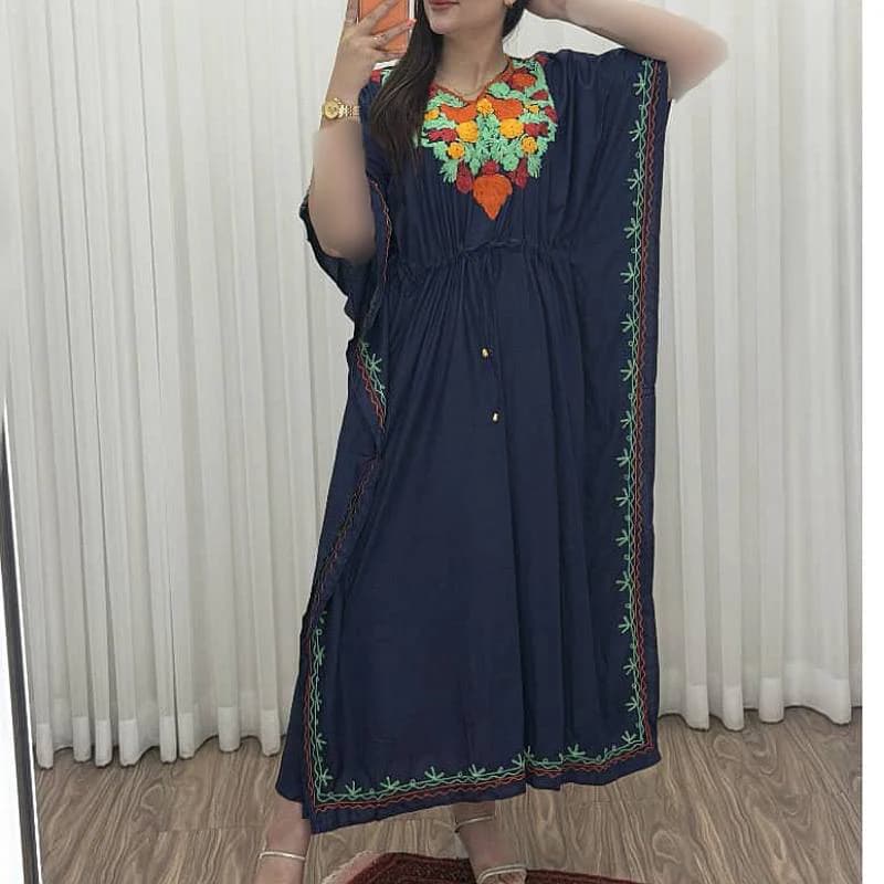 پانچ ساحلی نخی اورجینال گلدوزی شده وارداتی/کد2902