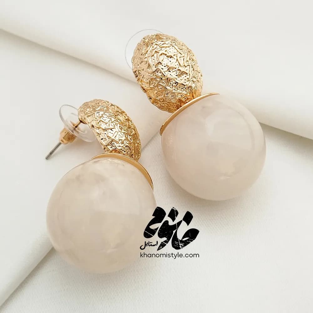گوشواره آویز مجلسی مرواریدی E1104T4