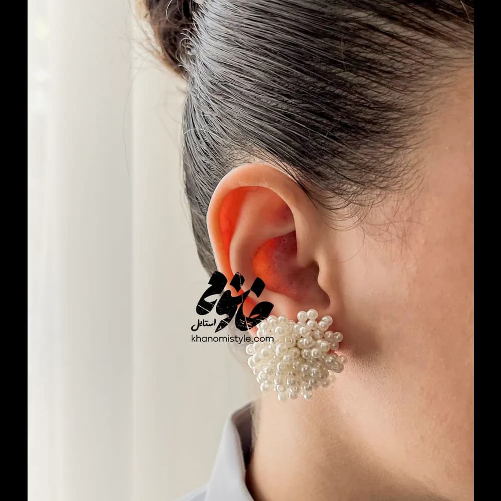 گوشواره مرواریدی E1104T2 — تصویر ۲
