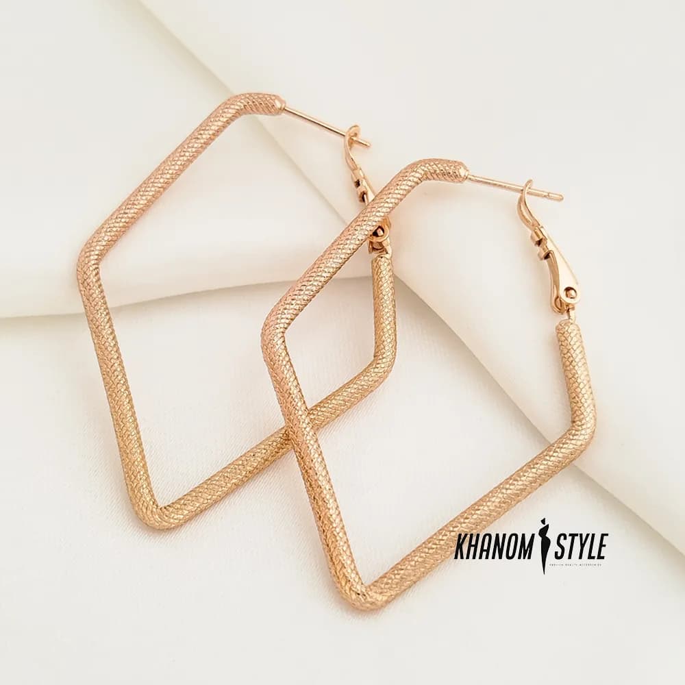 گوشواره ژوپینگ طرح لوزی E6036