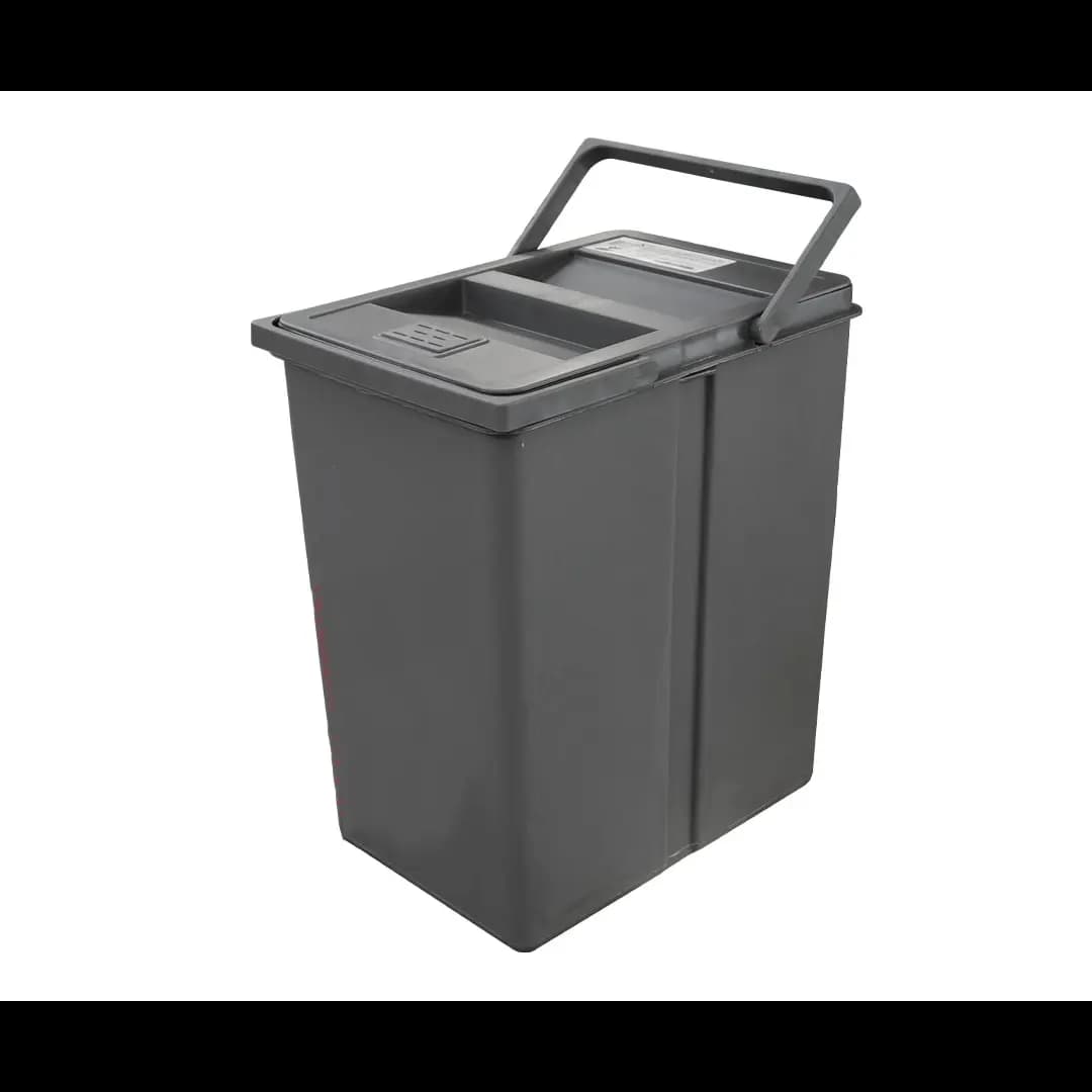 سطل زباله دو مخزنه 40 لیتری ریلی کد 8633 پلاتین — تصویر ۲