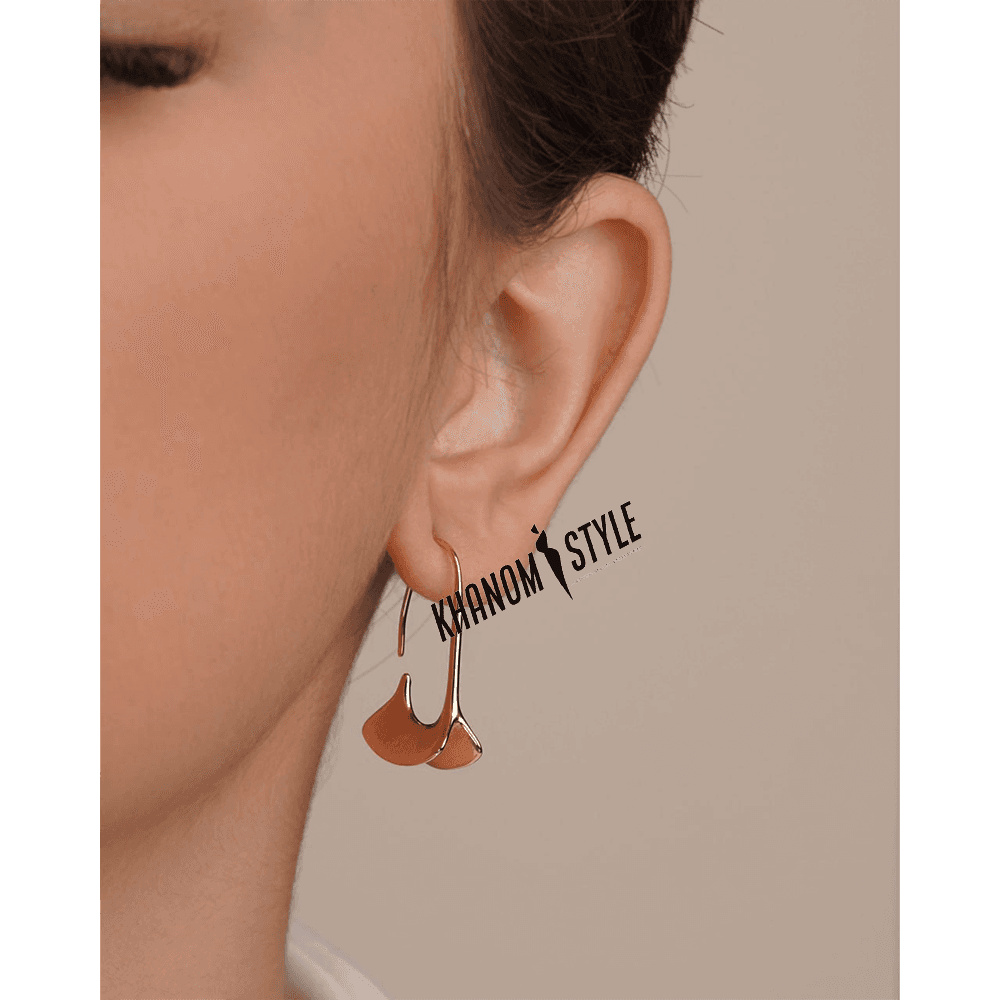 گوشواره ژوپینگ طرح هلالی کد E6023 — تصویر ۲