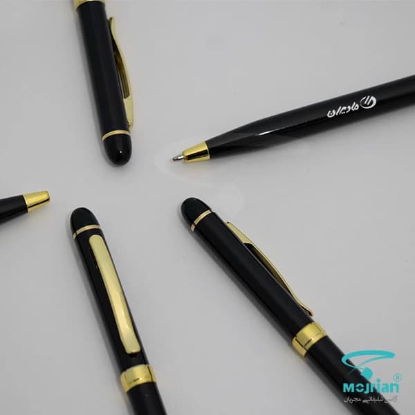 خودکار فلزی براق مشکی تبلیغاتی N2553 — تصویر ۲
