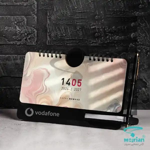 تقویم رومیزی یادداشتی پلکسی K9437 به همراه جاخودکار