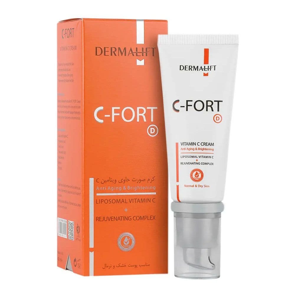 کرم صورت حاوی ویتامین سی درمالیفت پوست خشک و نرمال C-FORT